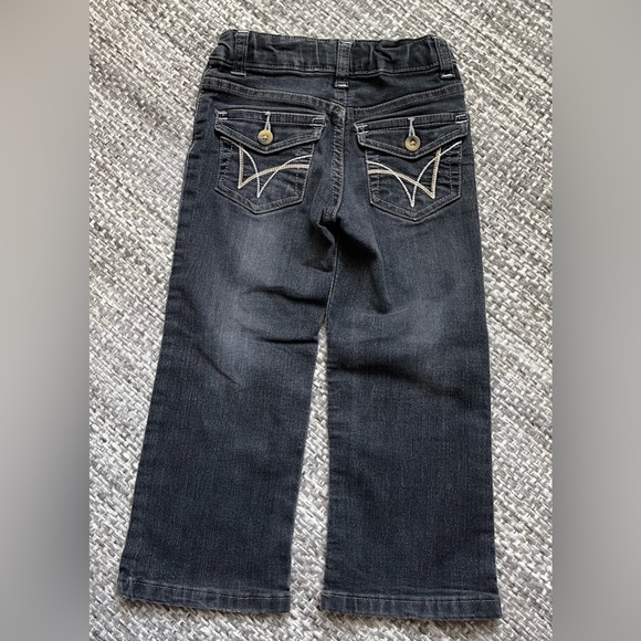Wrangler black denim jeans size 4R pockets girls casual western straight leg - Picture 2 of 6